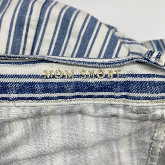 American Eagle Mom Short Blue White Striped Size 12 - Picture 7 of 9